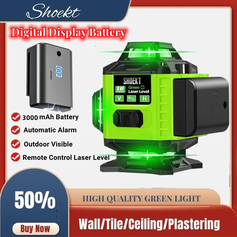 360 Green Leveling Laser Level  Laser Level 360 Green Battery - 12 Lines Laser  Level - Aliexpress