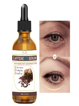 30ml Caffeine Eye Serum Anti-Wrinkle Tightening Skin Remove Eye Bags Fade Fine Lines Dark Circles Brighten Eye Cream Care - Thumbnail 7