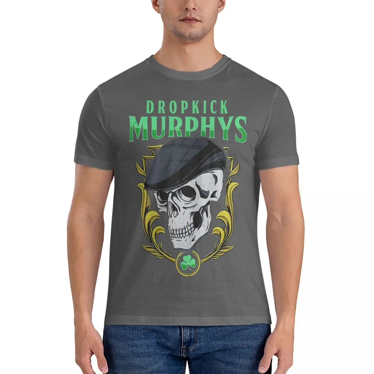 thumbnail image 1 of Camiseta de calavera para hombre, camisetas novedosas, camiseta de manga corta con cuello redondo, camisetas de algodón para regalo de cumpleaños, 1 of 7
