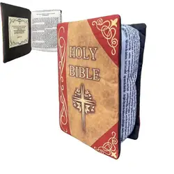 Holy Bible Book Pillow Opens To Reveal Bible Verses Openable Book Plush Pillow Soft Plushies Plush Pillow Decor for home