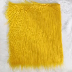 Luxurious & Soft 12CM Faux Fur Fabric for DIY Creations & Home Accents (Gold yellow)