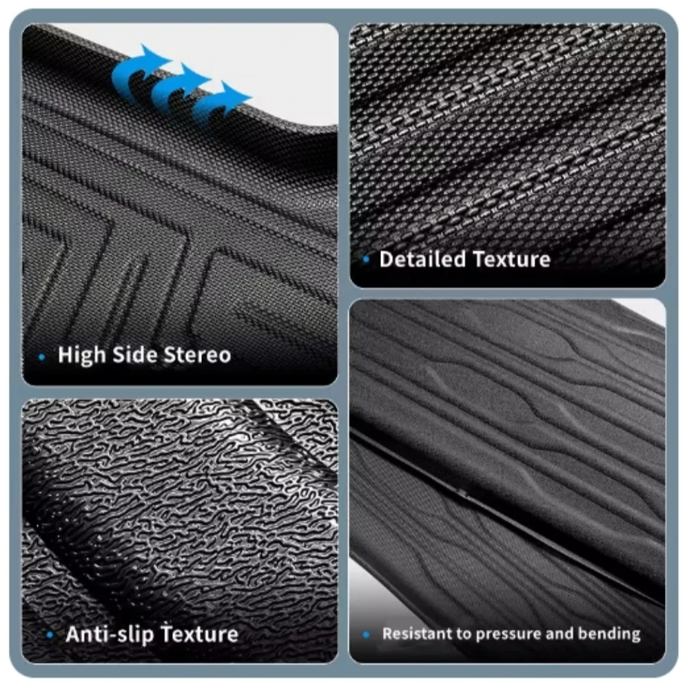 Car Floor Mats For Audi Q4 E-tron TPE Floor Mats All Weather Anti-Slip Waterproof Rear Trunk Pad Cargo Liner Interior Accessories