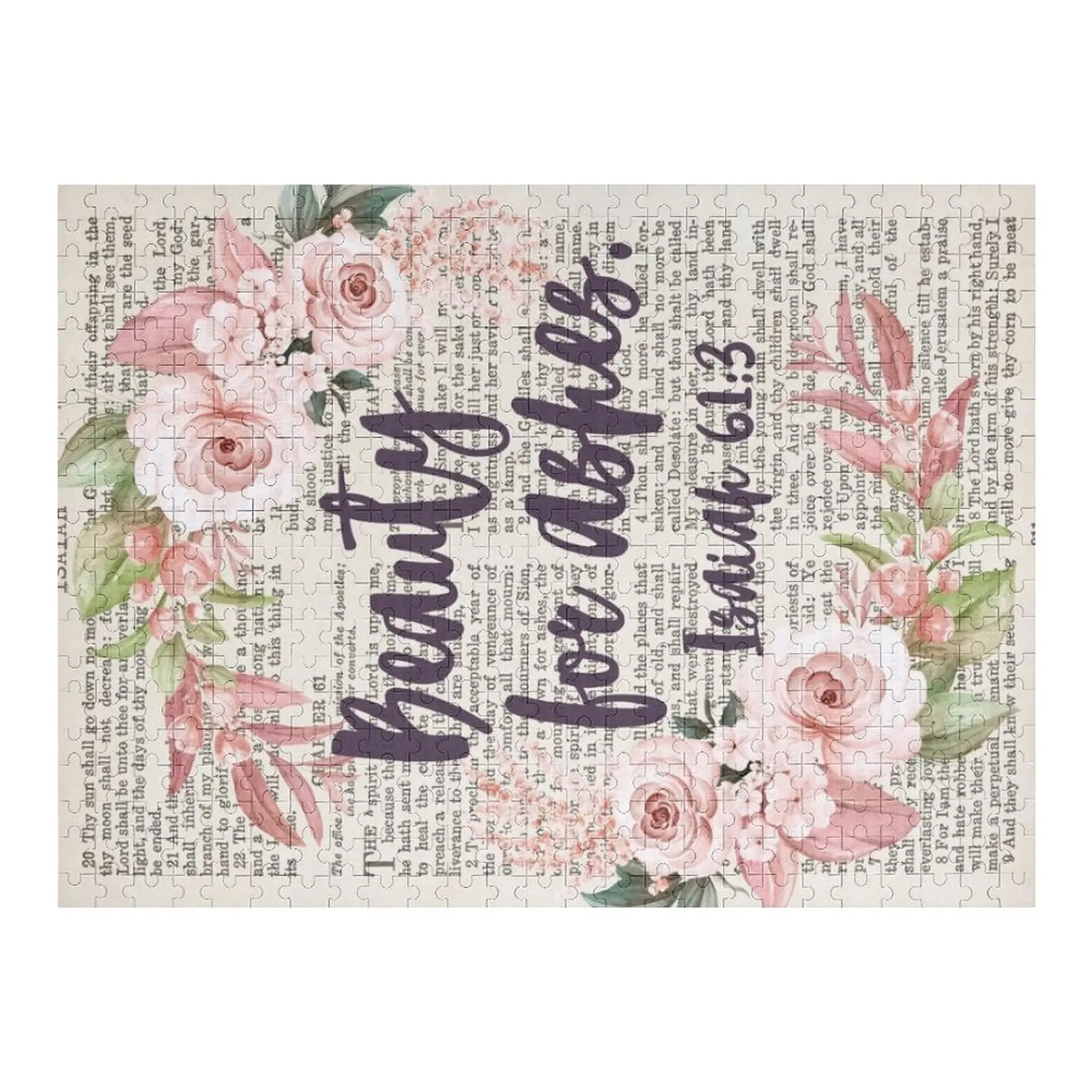 

Psalm 61:3 | Beauty for Ashes | Bible Verse Art | Bible Quote Art | Christian Inspirational Quote Jigsaw Puzzle