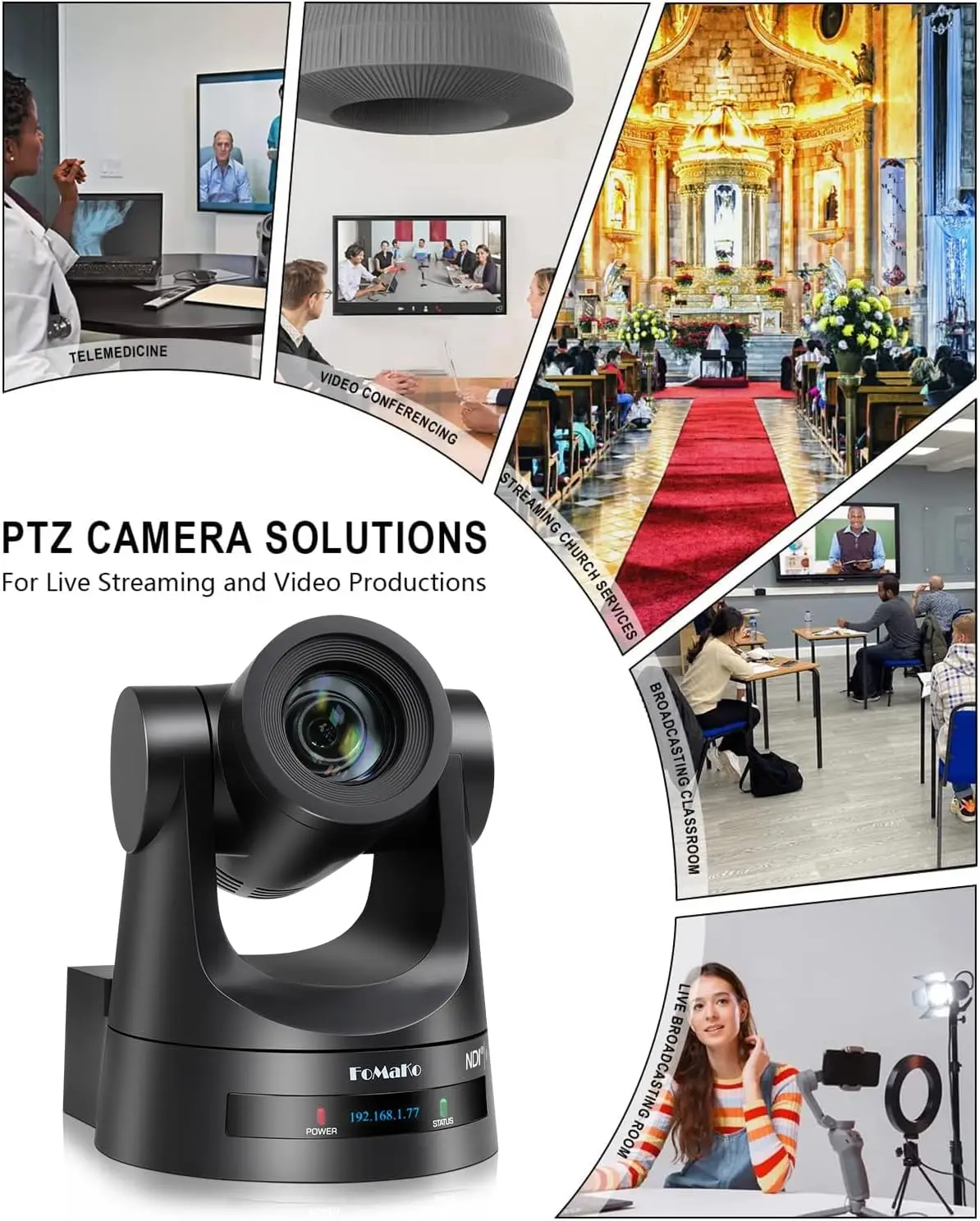 Video Camera Cameras For Church Services Top0 NDI PTZ Camera,3G