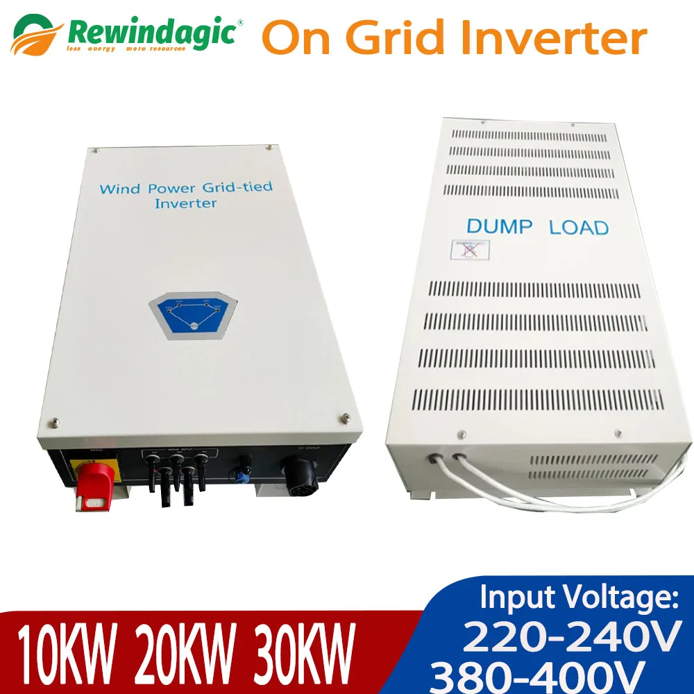 Wind Power Grid Tie Inverter 10Kw-30Kw Onda Sinusoidale Pura Mppt Con Limitatore Wifi Per Generatore Eolico Trifase 400V 220V 380V