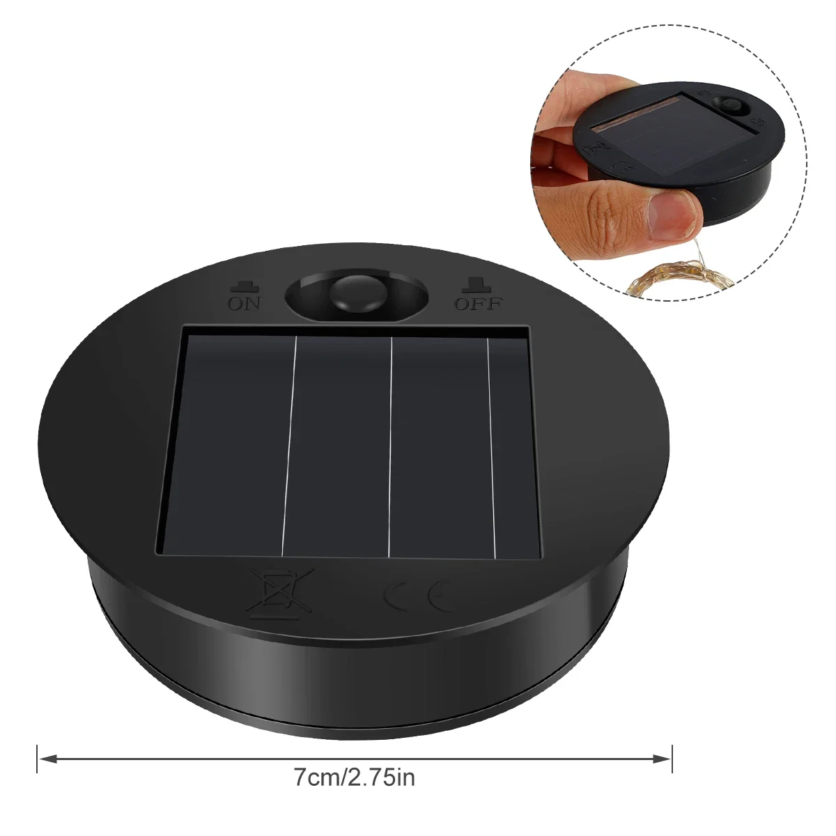 Solar Lantern Replacement Top 4/2pc 30 LED String Lamp Solar Panel Light Lid Battery Box