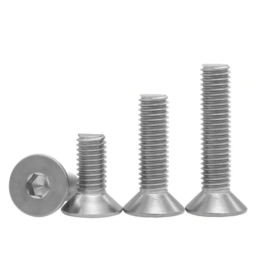 Description Picture 3 of item5-50pcs DIN7991 Allen Key M1.6 M2 M2.5 M3 M4 M5 M6 M8 Stainless Steel 304 Hex Socket screw Flat Countersunk Head Screws