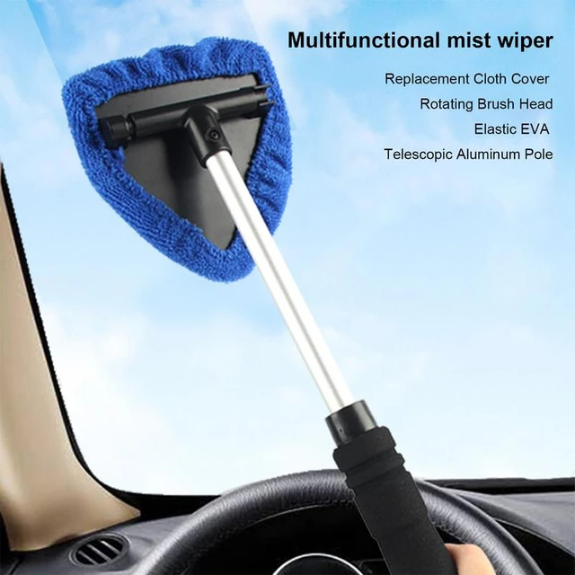 Windshield Cleaner, Microfiber Car Window Cleaner with 4 Reusable and  Washable Microfiber Pads and Extendable Handle,Multifunctional Use Windshield  Cleaner Tool Kit 