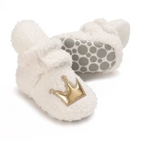 0-1 year old warm baby cotton boots winter thick plush baby snow boots cute casual soft soled casual walking shoes 4