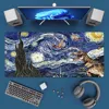 Funny Zoo Van Gogh The Starry Night Mousepad Office Large Mouse Mat Keyboard Mats Rubber PC Computer Game Big Anti-slip Mice Mat 3