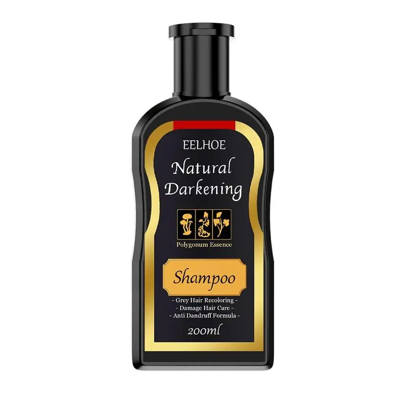 200ml Polygonum multiflorum Black Hair Shampoo 5Mins Shampoo Black Black Herb Natural Faster Colorant Dye Hair Restore Into V4J4_voghion.com