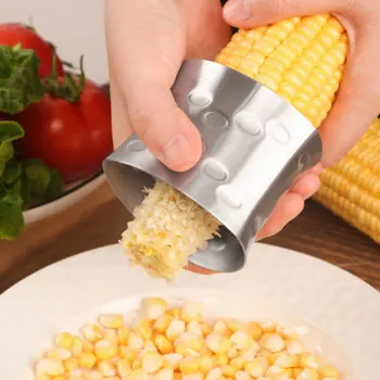 Stainless Steel Circular Corn Peeler with Serrated Blad Corns Peeling Machine Cob Shaver Planer Stripper Cutter Kitchen Tools 1