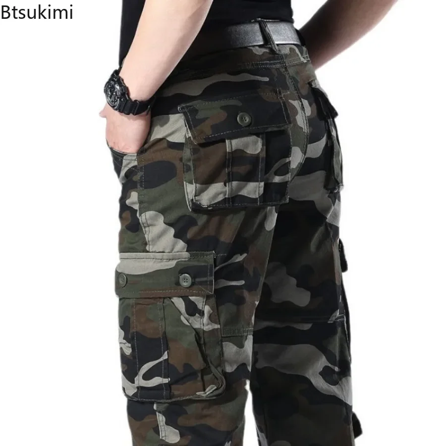 Pantaloni cargo mimetici da uomo Camo Cargo Multi tasche Pantaloni tattici militari Uomo Hip Hop Jogging Streetwear Pantaloni sportivi per uomo - immagine 5