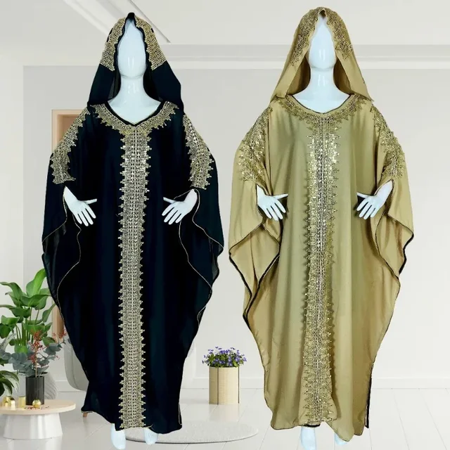 Eid à capuche Abaya femmes musulmanes Boubou Djellaba longue robe Maxi dubaï caftan africain Islam maroc Caftan vêtements africains