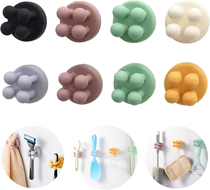 Key Holder Multi Purpose Hooks Silicone Toothbrush Holder Silicone Holders Hooks Multi