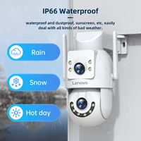 Lenovo caméra de sécurité extérieure 4K HD caméra IP avec double objectif PTZ couleur Vision nocturne CCTV Protection de Surveillance vidéo 5