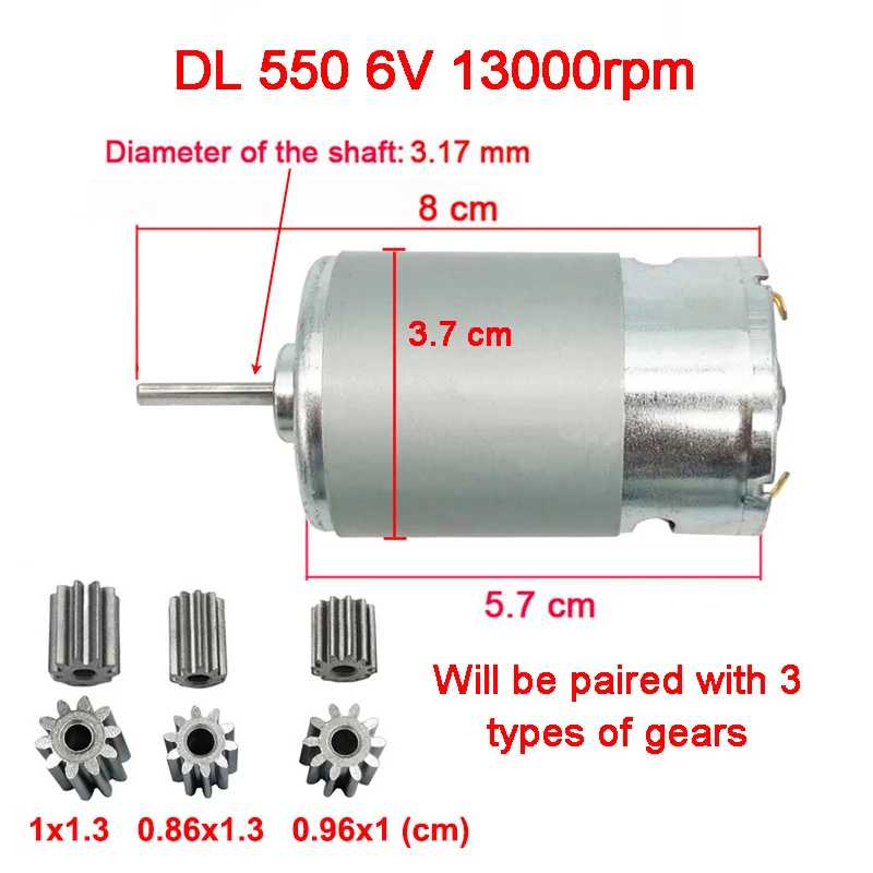 High-Speed Children's Electric Car Motor - High-Power 35,000 RPM Engine