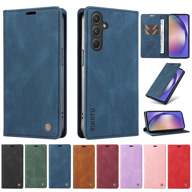 Leather Flip Cover - Luxury Wallet Protective Case