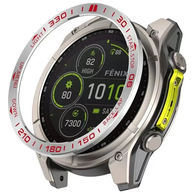 Premium Metal Bezel Ring with Time/Speed Scale Frame Bumper Protection