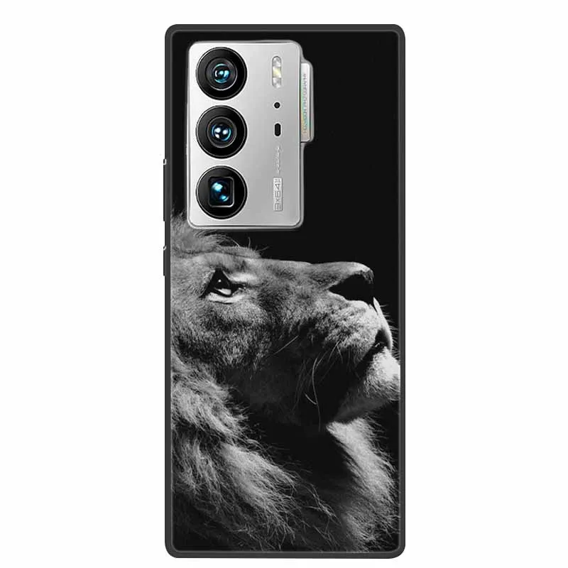 Animal Painted Silicone Soft Phone Case - Shockproof TPU Shell with Wolf Design