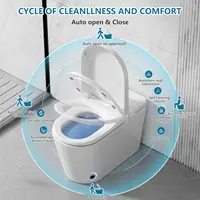 Tankless Smart Toilet with Warm Water Sprayer Dryer One Piece Bidet Toilet with Foot Sensor Operation Heated Bidet Seat 2