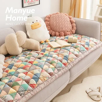 Vendita calda stile pastorale retrò nuovo cuscino per divano Mantou in puro cotone colorato antiscivolo spesso antigraffio per gatti