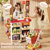 Pretend Play Calculator Cash Register Toys Supermarket Shop Cashier Registers with Scanner Credit Card Christmas Gifts for Kids 3