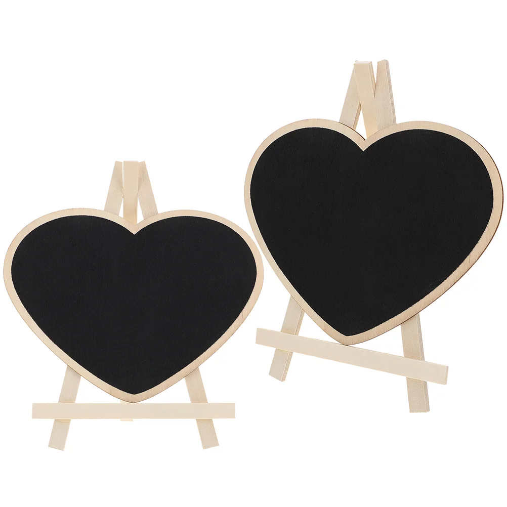 2 Pcs Vertical Blackboard Small Specialties Mini Chalkboard For Food With Stand Emblems Small Chalkboard with Stand Bracket