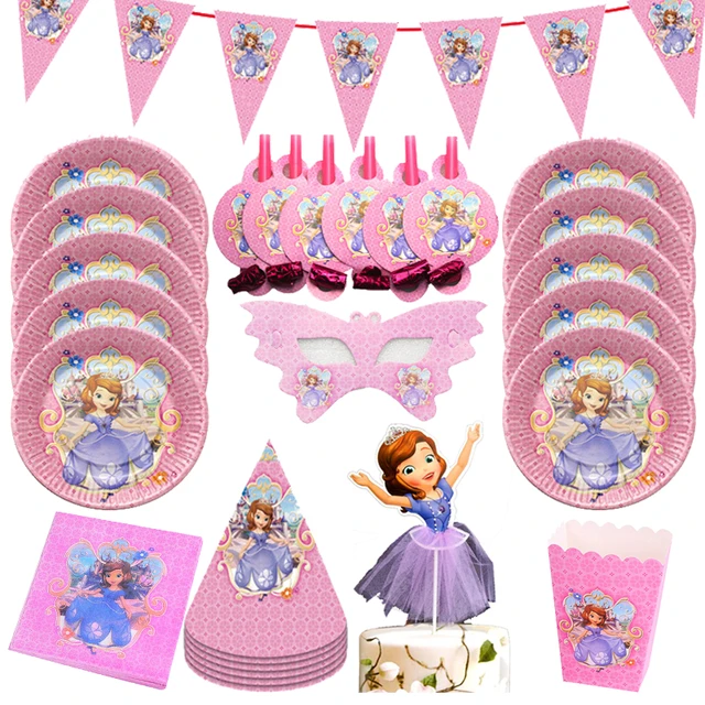 Disney Princess Sofia Party Decoration Girl Birthday Paper Plates Cups  Napkins Baby Shower Kids Toys Balloons Party Supplies - AliExpress