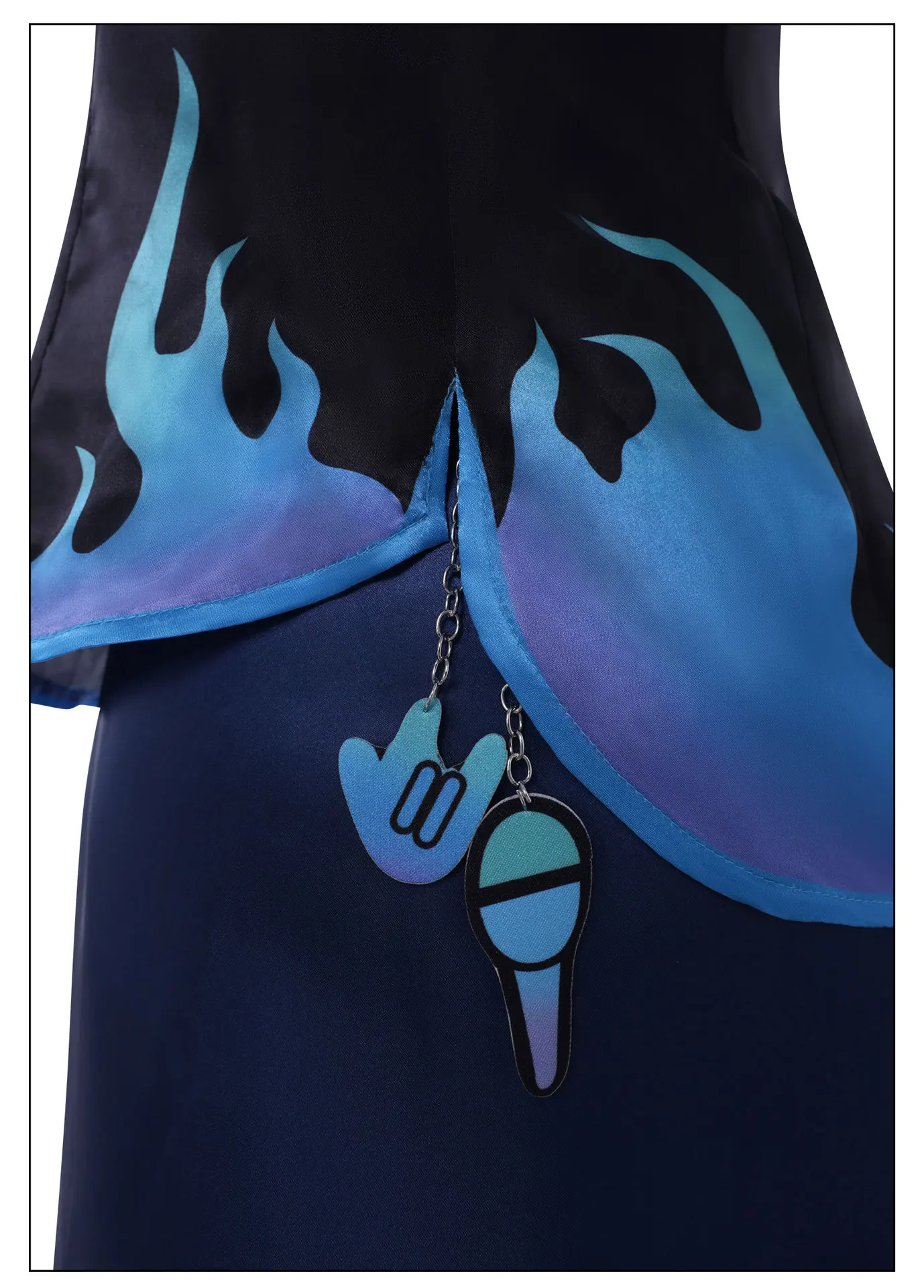 Identity Ⅴ: Qi Shiyi (Antiquarian) | Blue Cheongsam Uniform Costume Dress Cosplay 34 Republic of China Style Student Cheongsam Costume for Women (Unofficial)