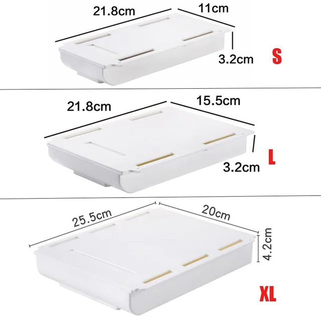Ön Adagoló Asztal Alatt Az Iskola Asztali Tároló Fiókok Ceruza Iroda Otthoni Szervező Íróasztal Rejtett Doboz Fiók - Image 6