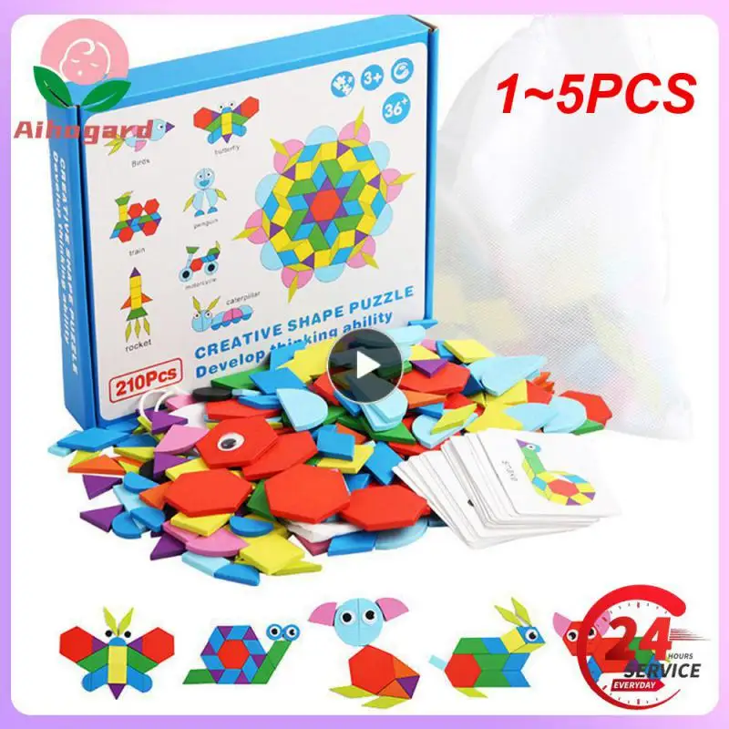 

1-5 шт., детский деревянный 3D-пазл-доска