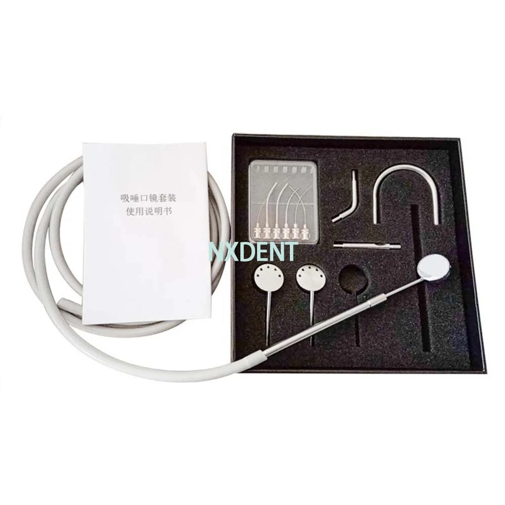 1set Dental Tool Set Mouth Mirror Stainless Steel Dental Suction Mirror