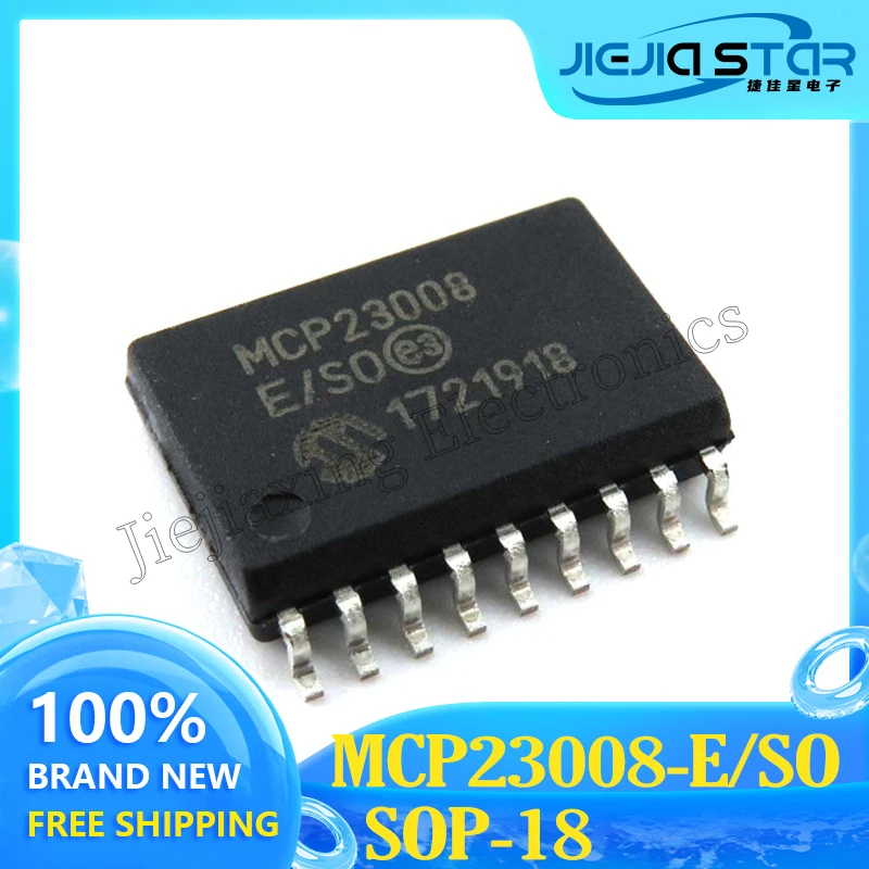 

Electronics IC MCP23008-E/SO MCP23008 Interface-I/O Expander SOP18 Brand New Original In Stock