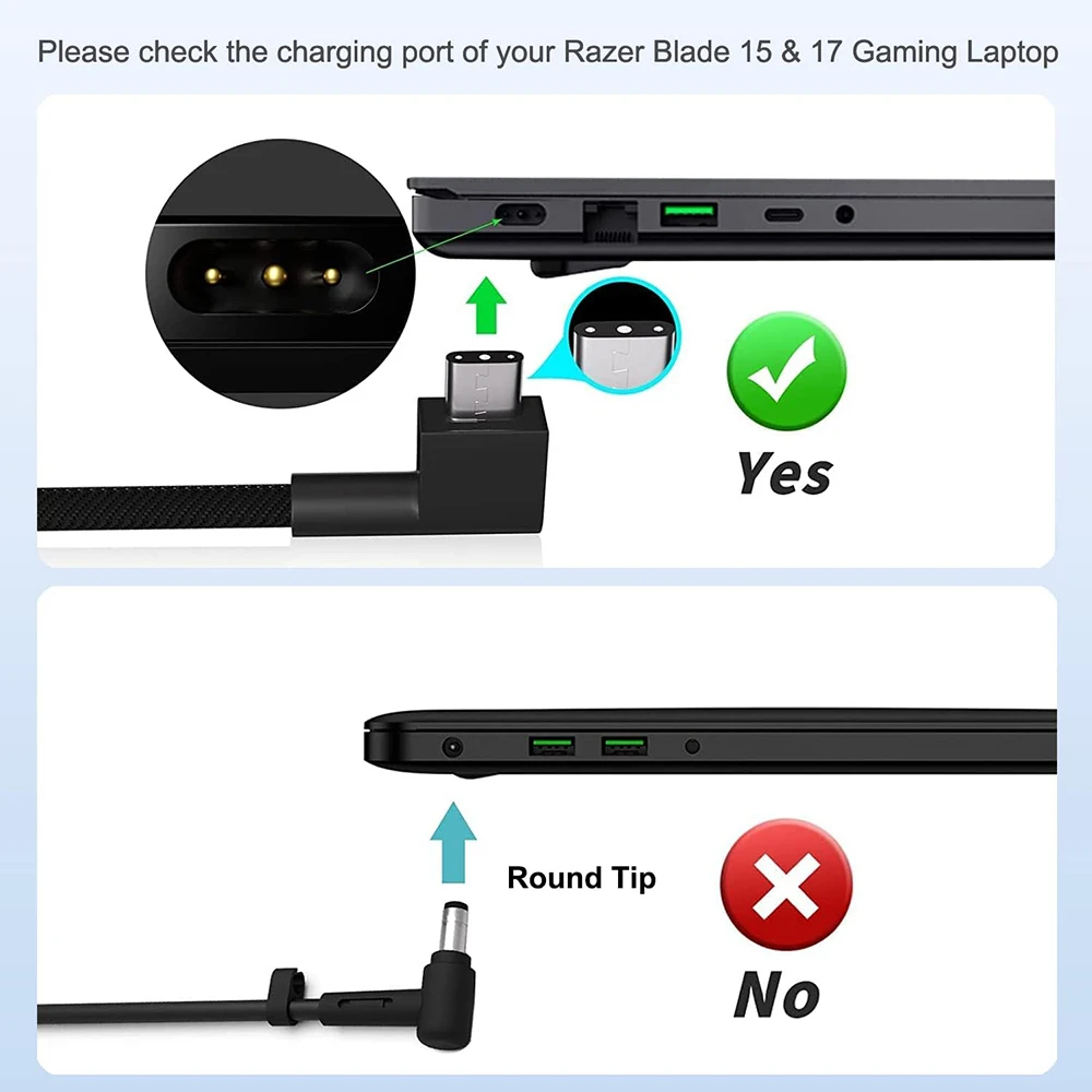 Laptop Carregador Adaptador ac para Razer Lâmina Pro 17 15 Base Avançado 20232023 2023 2023 Gtx1060 Gtx1070 Fonte de Alimentação 230w - Imagem 3