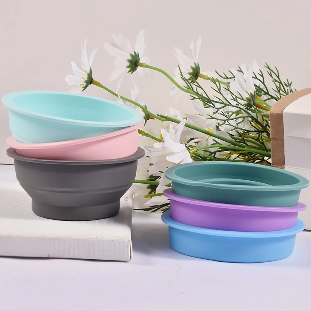 Foldable Silicone Painting Mat Cup Water Pigment Bowl Non-Stick Paint Holder Art Craft Ink Blending Watercoloring Stamping Cup for Paint Tray, Silicone Painting Pad