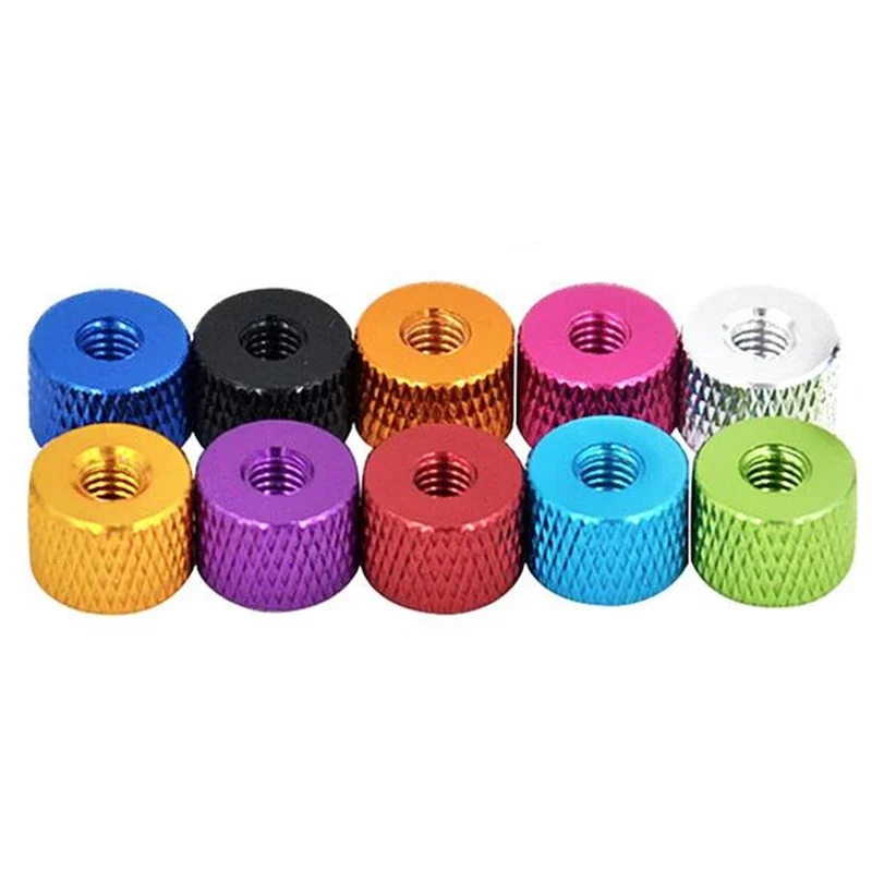 Aluminum Thumb Nut M3 M4 Aluminum thumb nut Knurled Hand round nuts anodized 11 colors 10pcs