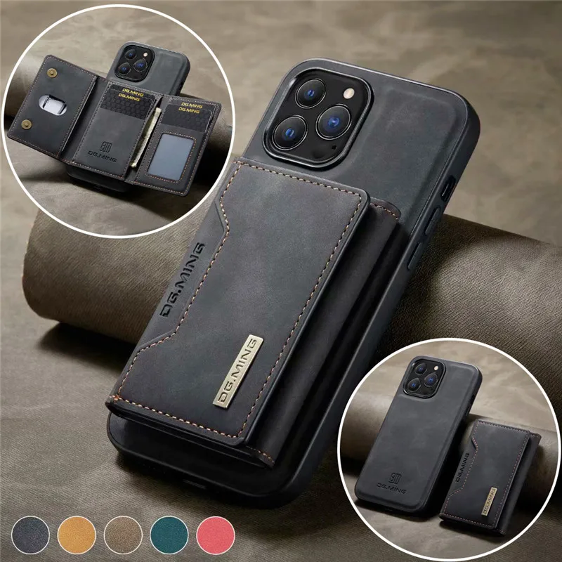 Magnetic Leather Case for iPhone 12 13 11 Pro XS Max XR X 8 7 6 6S Plus Wallet Card Bag Cover for Samsung S21 Ultra S20 FE Coque best cases for iphone 13 