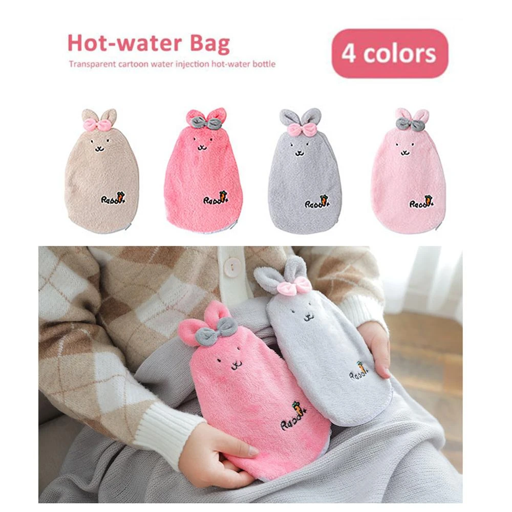 Waterfilling Hot Water Bag Cute Rabbit Winter Pvc Hand Warming Cover