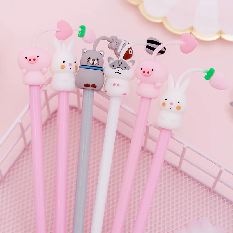 

36pcs Creative Cute Animal Neutral Pen, Carbon Black Signature Pen, Small and Fresh Pen, Stationery for Students