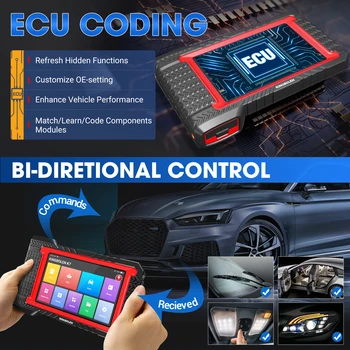 KINGBOLEN K7 Car Diagnostic Tools Full System OBD2 Scanner ECU Coding Active Test 28 Resets AF Reset 3 Years Free Workshop Tool 3