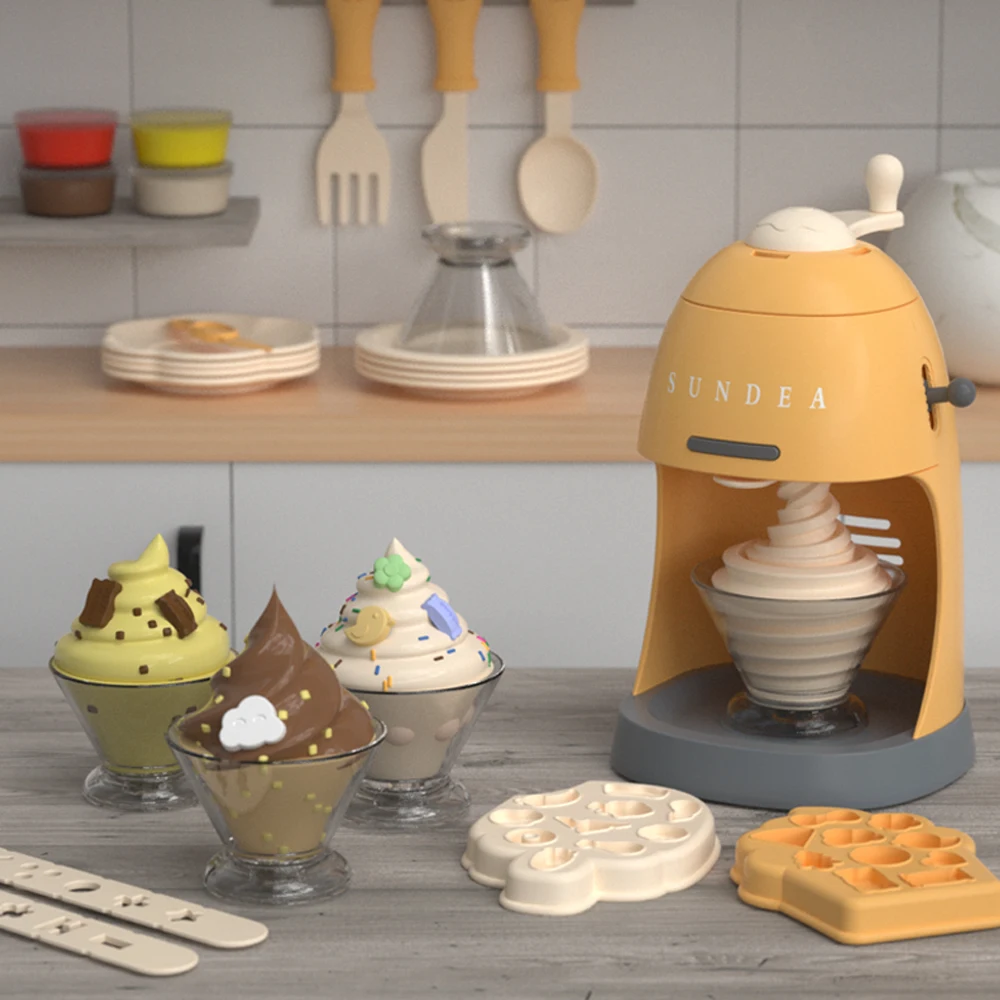 Children's Clay Ice Cream Machine Kitchen Play Clay Dumpling