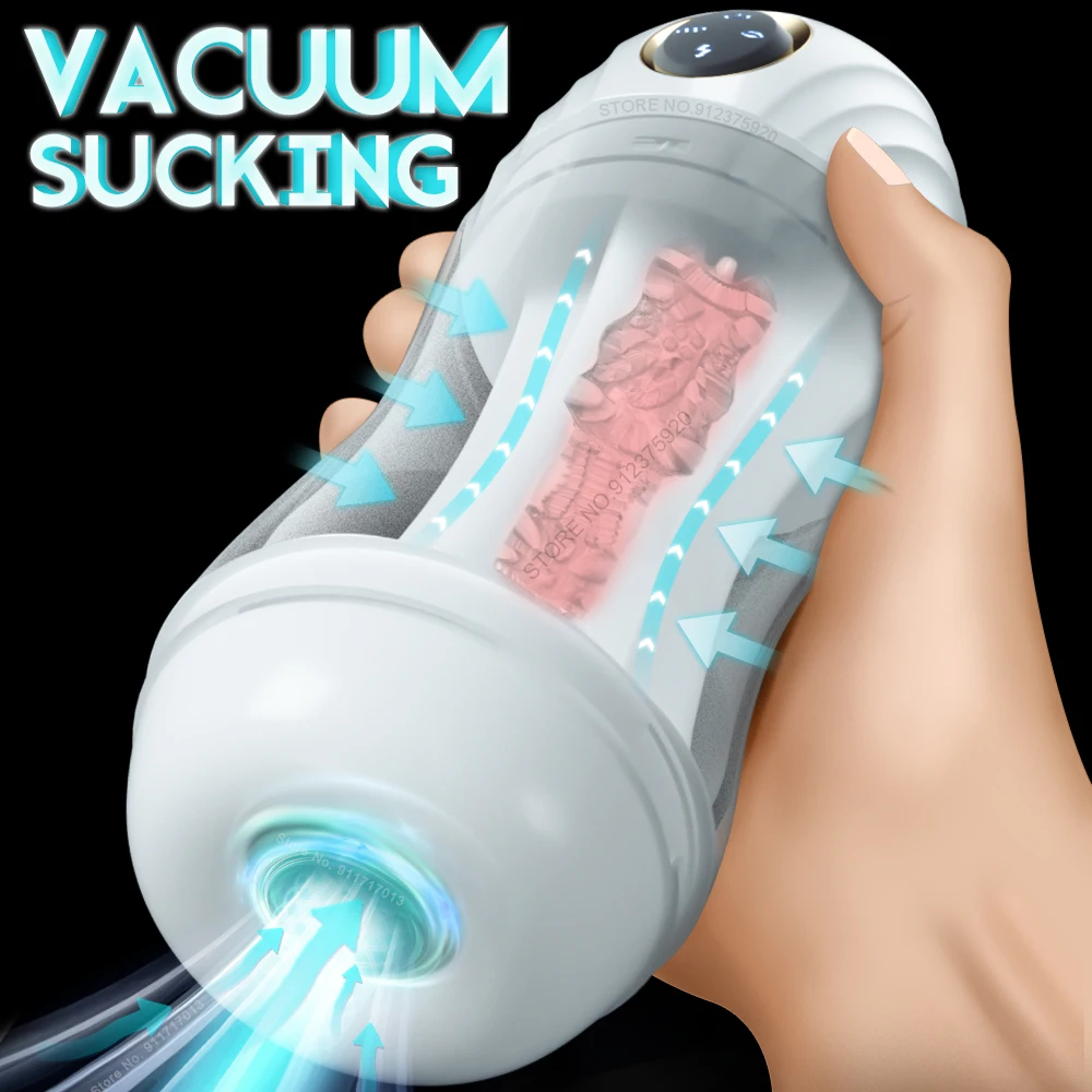 Male Masturbator Toys Automatic Sucking Masturbation Cup For Men Oral Blowjob Suction Vibrating Sex hine Adult_voghion.com