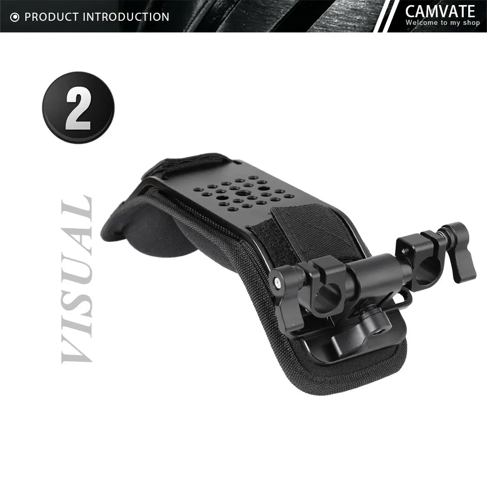 Camera Shoulder Pad With 360° Swivel 15mm Rod Clamp For DSLR Camera/Video Camco