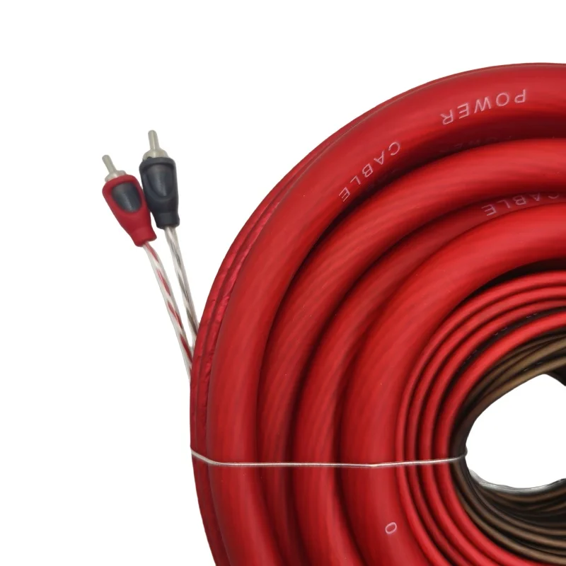 Car Audio 0GA Red Car Copper Clad Aluminum Amplifier Wiring Kit 0Gauge Amp Kit