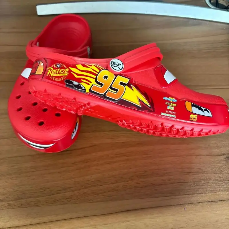 Mcqueen Cartoon Slippers - Waterproof Eva Outdoor Sandals With Breathable...