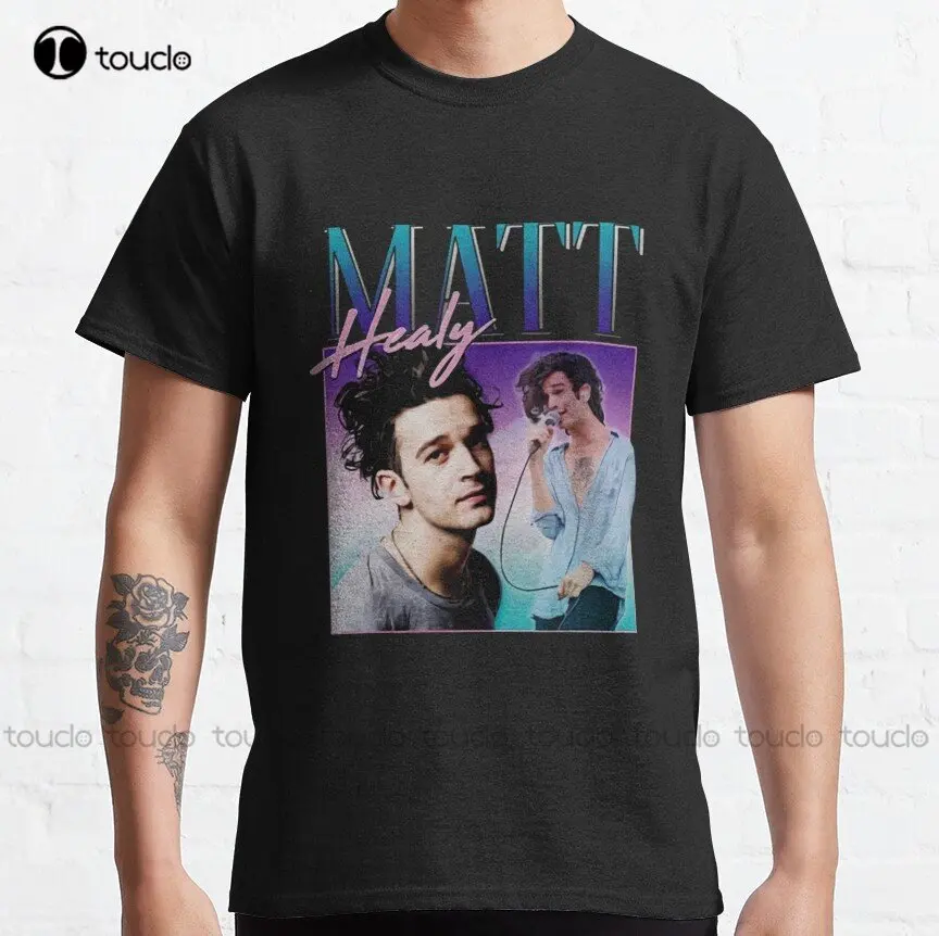 Matt Healy Omaggio Funny Petto 1975 Retro Anni '90 Anni '80 Party Classic T-Shirt Camicie Da Allenamento Da Uomo Regalo Personalizzato Xs-5Xl T-Shirt 