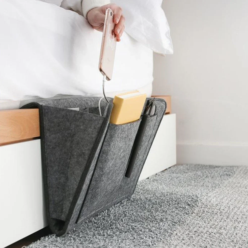 Armchair Caddy Felt Couch Recliner Armrest Organizer Hanging Storage Bag For Storaging Magazine Tablet Cell Phone Remote Control