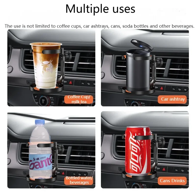 Car Air Vent Drink Cup Bottle Holder Auto Drink Rack Stand for Water Bottles & Ashtray Multifunctional Car Coffee Cup Holder