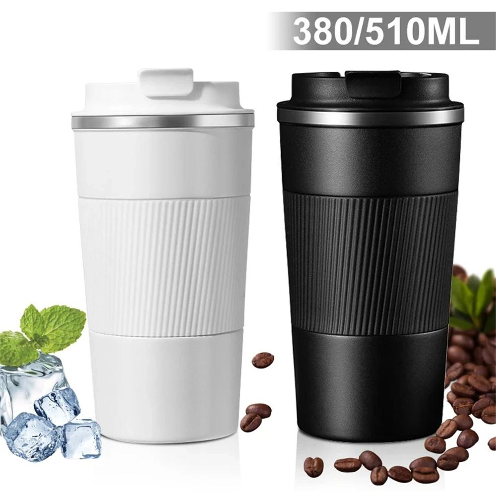 Stainless Steel Coffee Cup Double Layer Vacuum Insulation Cup Office Mug Outdoor Portable Car Water Cups Fashion Mug
